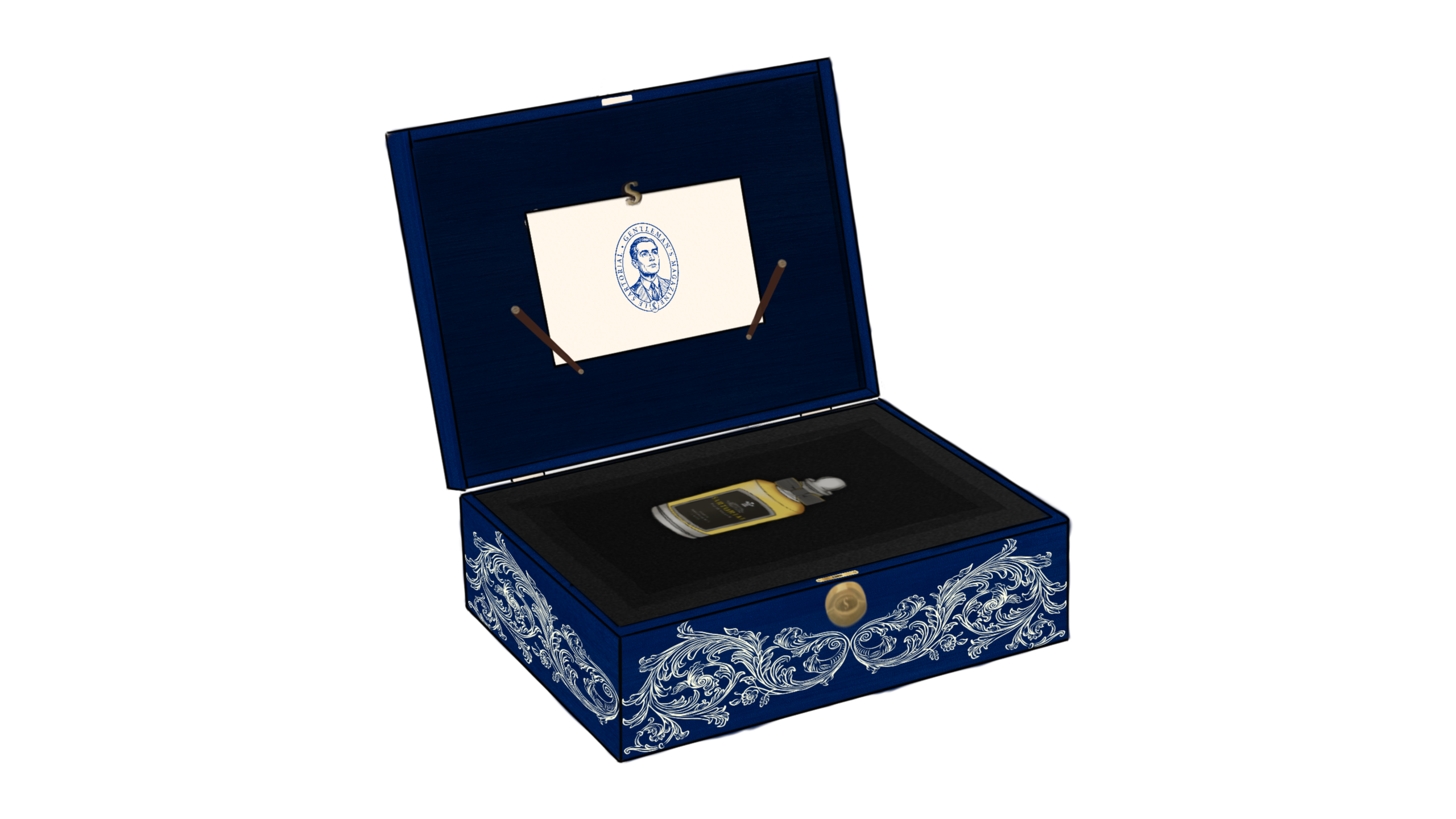 Dessin de la boite prestige ouverte