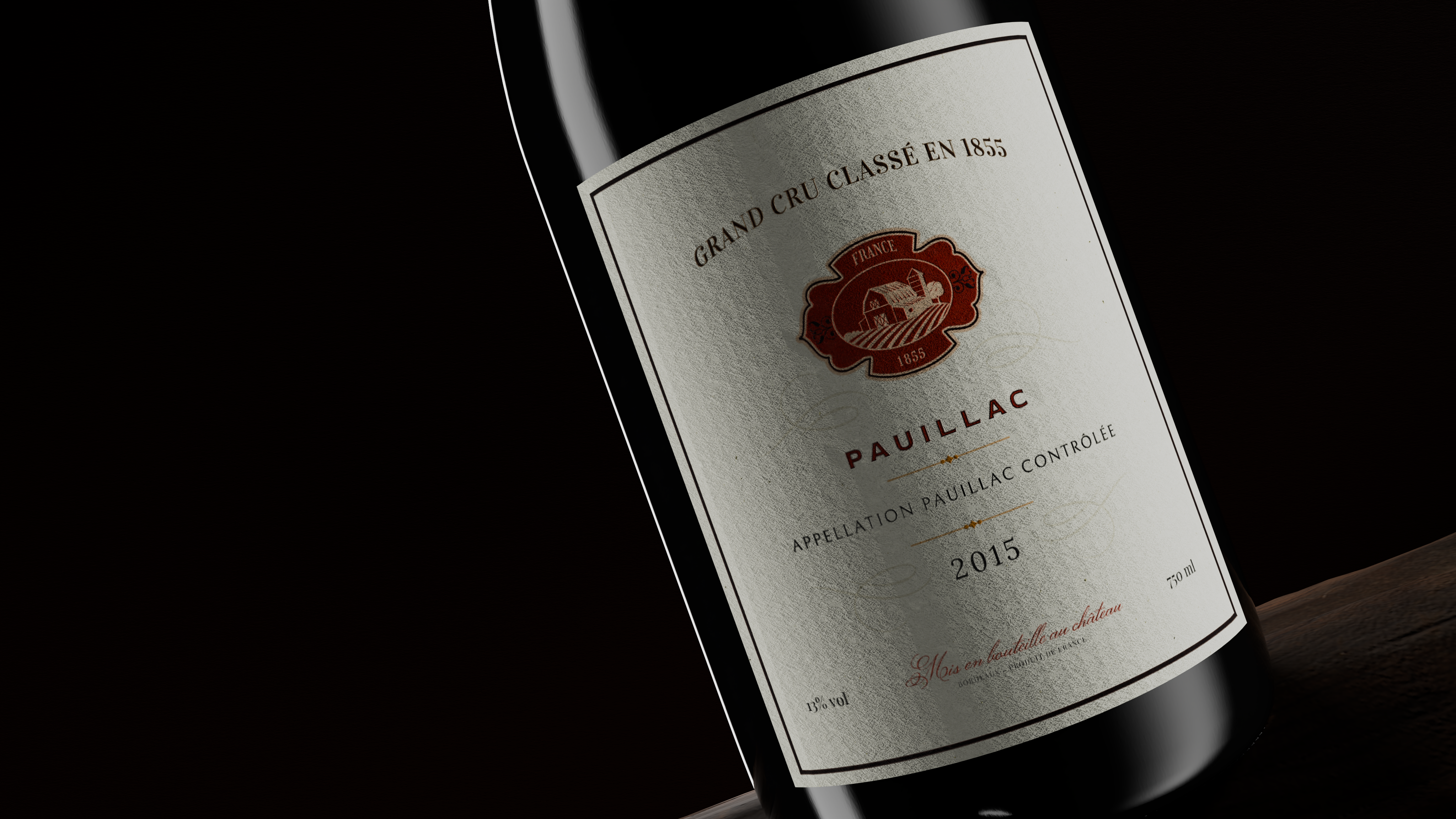 Close up sur le label en couleurs